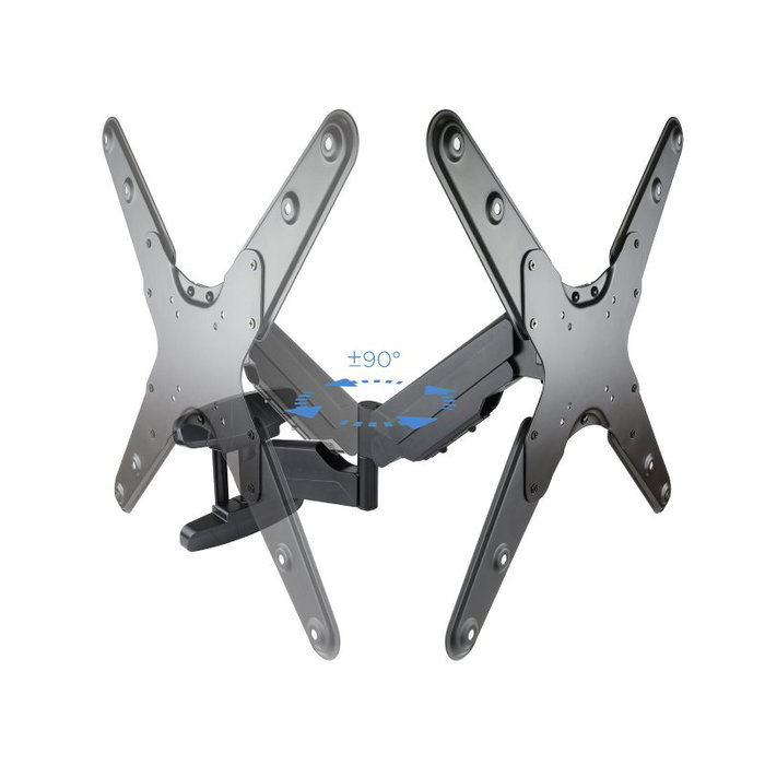 TooQ Soporte de Pared para TV LP2355TN-B, Giratorio e Inclinable, para Pantallas de 23 a 55 Pulgadas hasta 30 kg, Nivelable, Negro